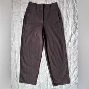 Aritzia Wilfred Free Brown High Rise Wide ish Leg Ascendant Trouser Pant - 00